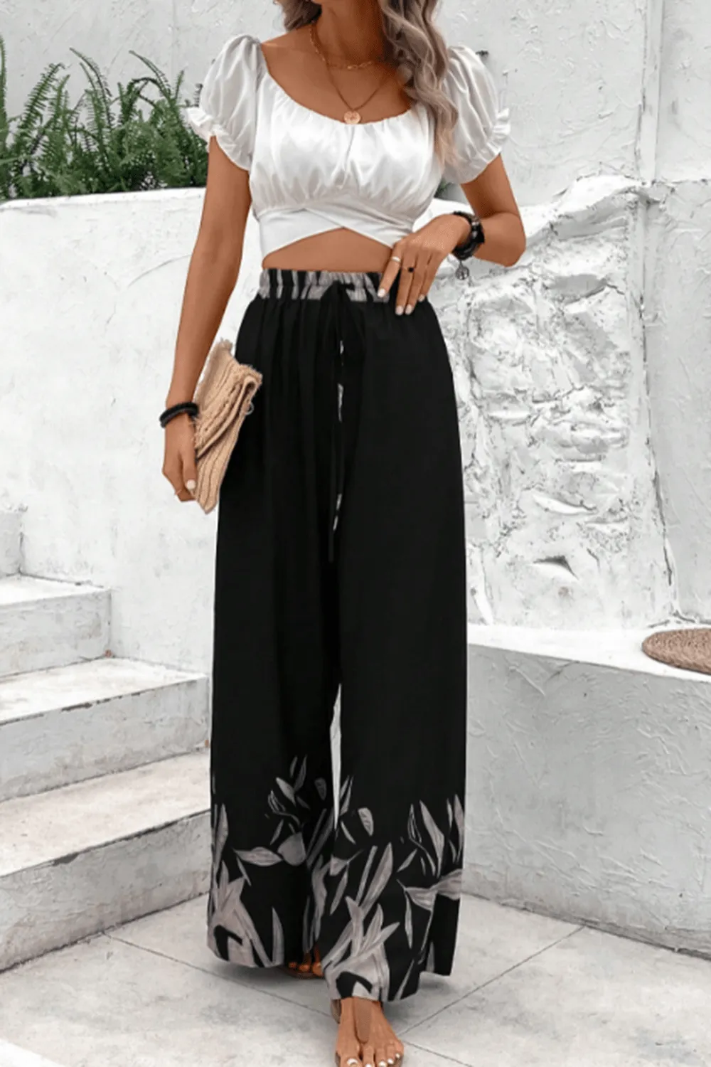 High Waist Drawstring Pants
