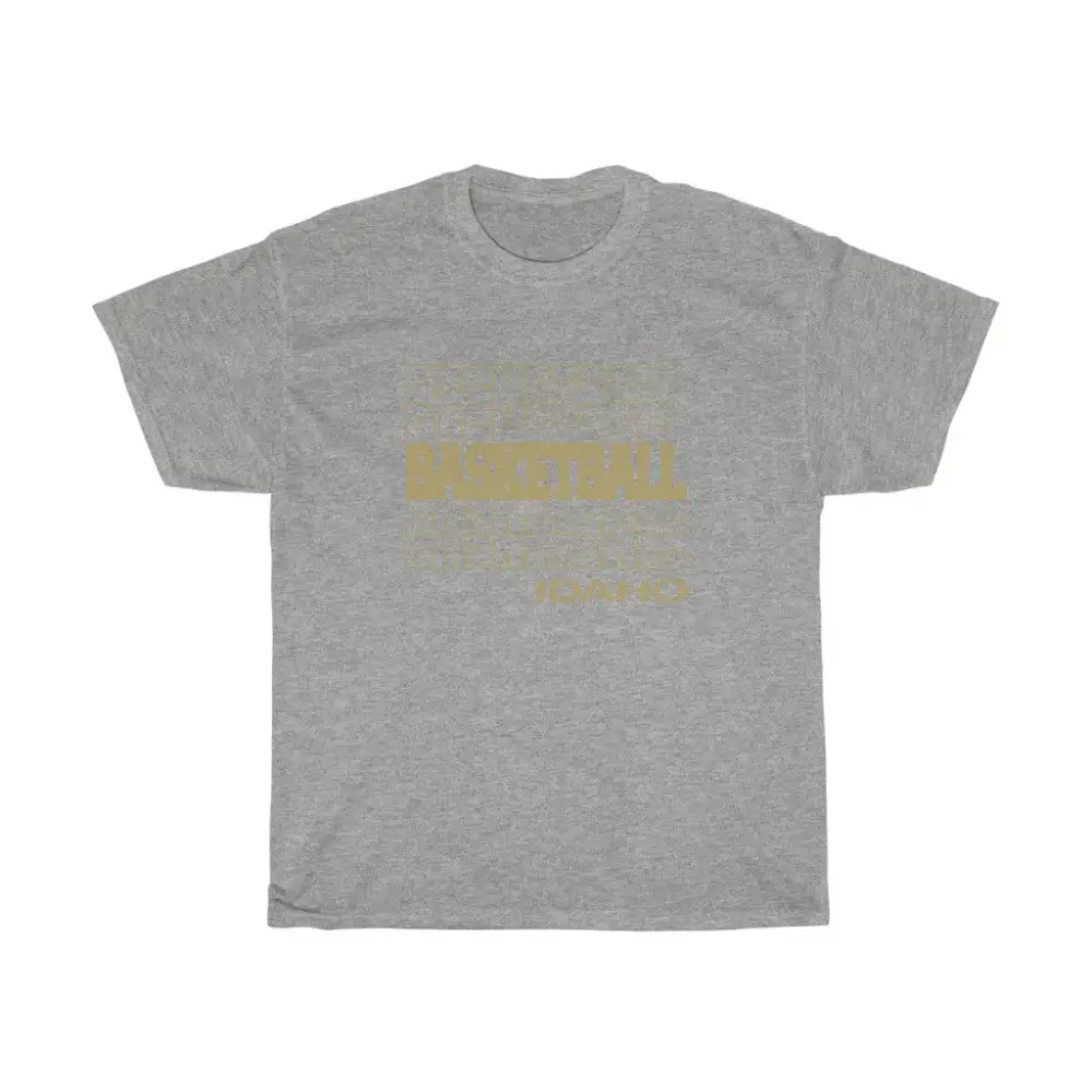 Basketball Idaho in Modern Stacked Lettering