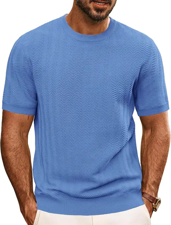 Men's Structured Round Neck T-Shirt