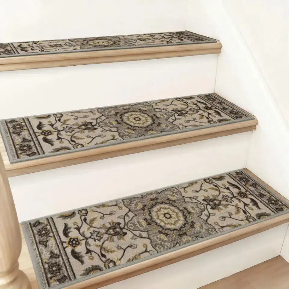 Geometric Floral Stair Tread Set