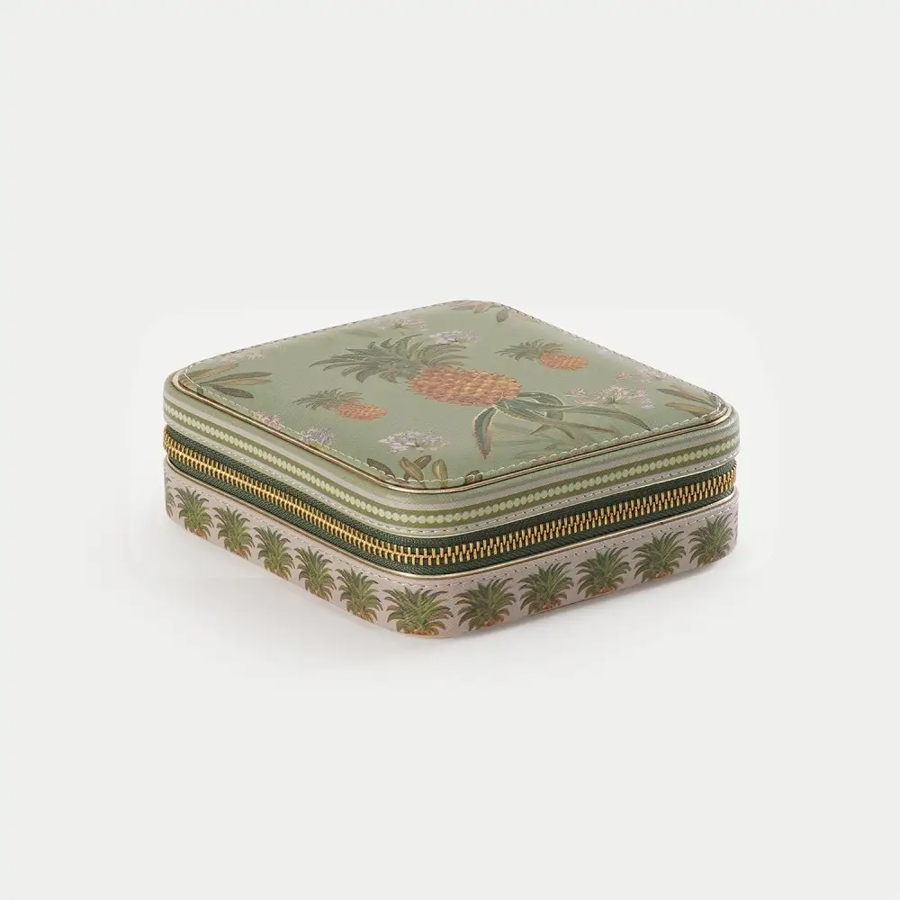 Green Square Jewelry Travel Case