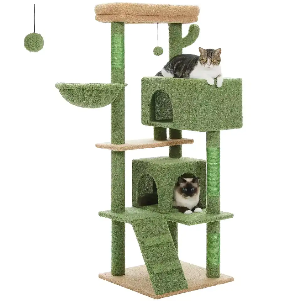 Cozy Feline Resting Structure Plush Cat Tree