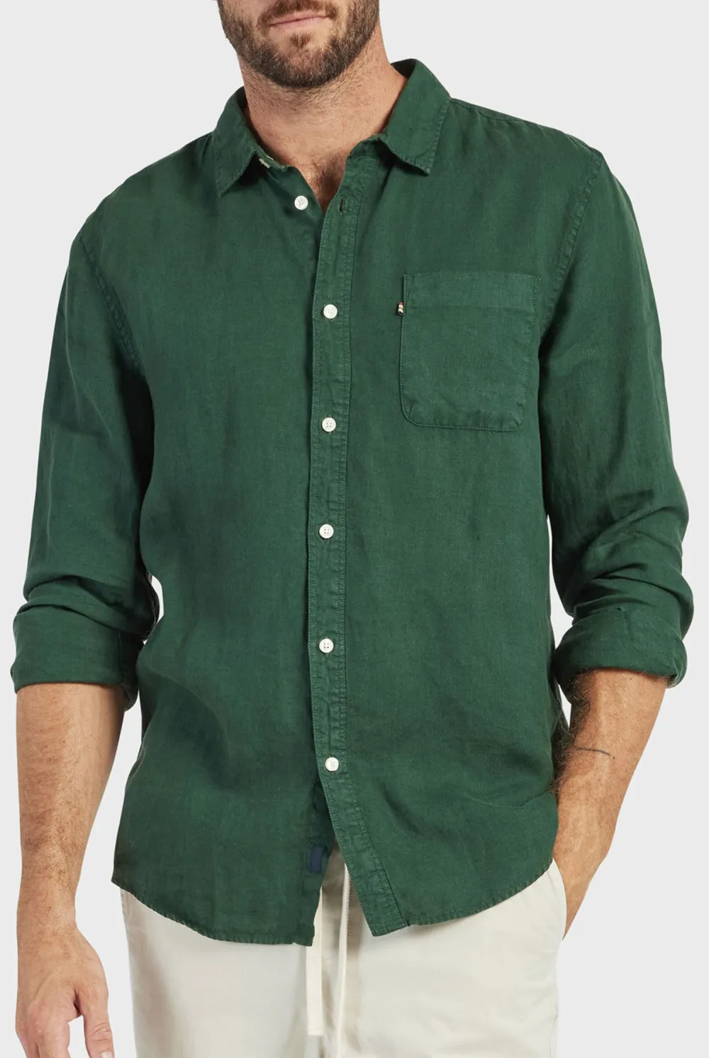 Classic Cotton Casual Long Sleeve Button Up Shirt