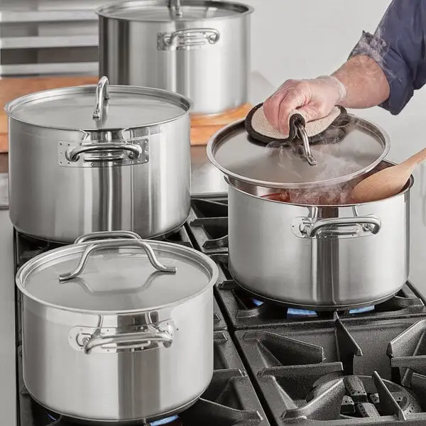 Space-Saving Stainless Steel Aluminum Clad Sauce Pot with Cover