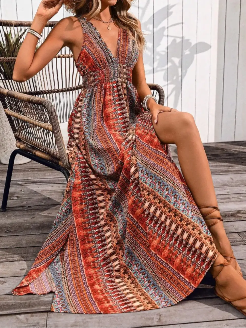 Flowy Tie Waist Tie Detail Dress
