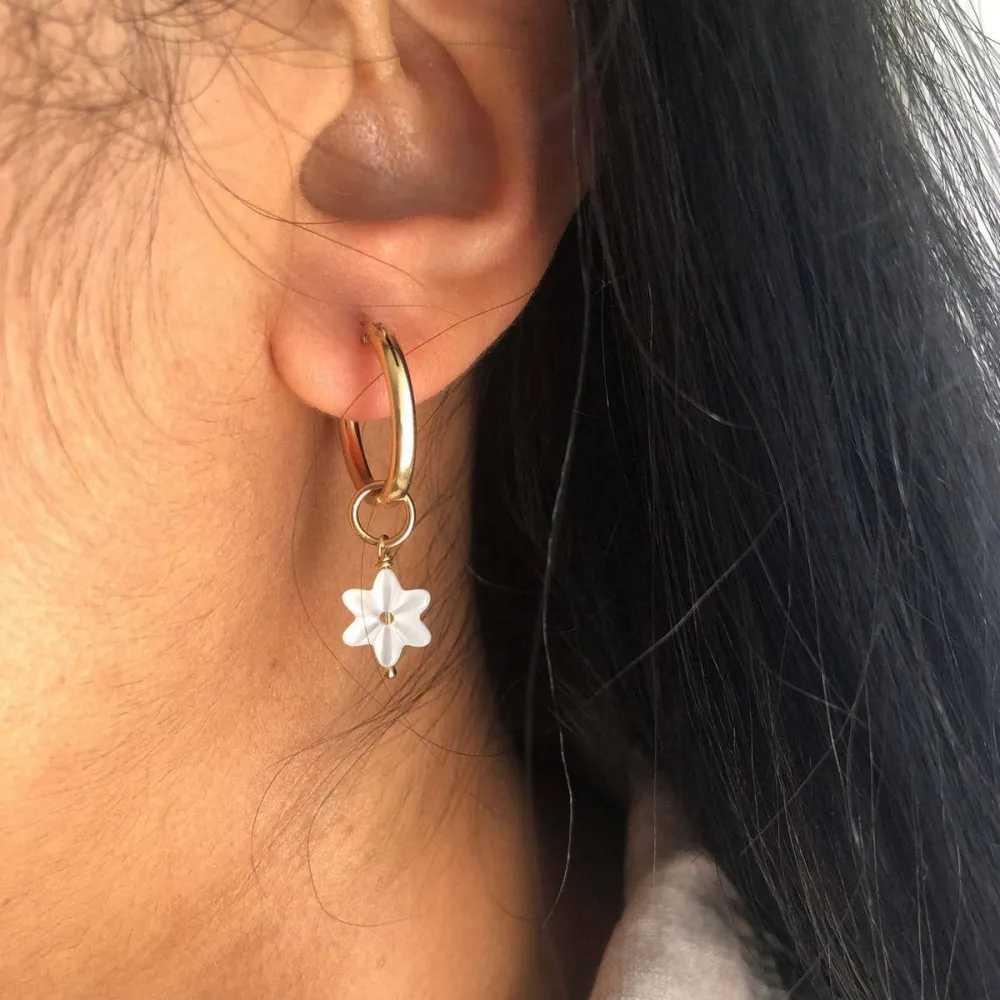 Pearl Star Moon Earrings
