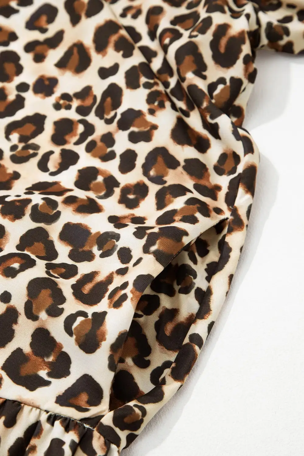 Finish Striped Animal Print Mini Dress