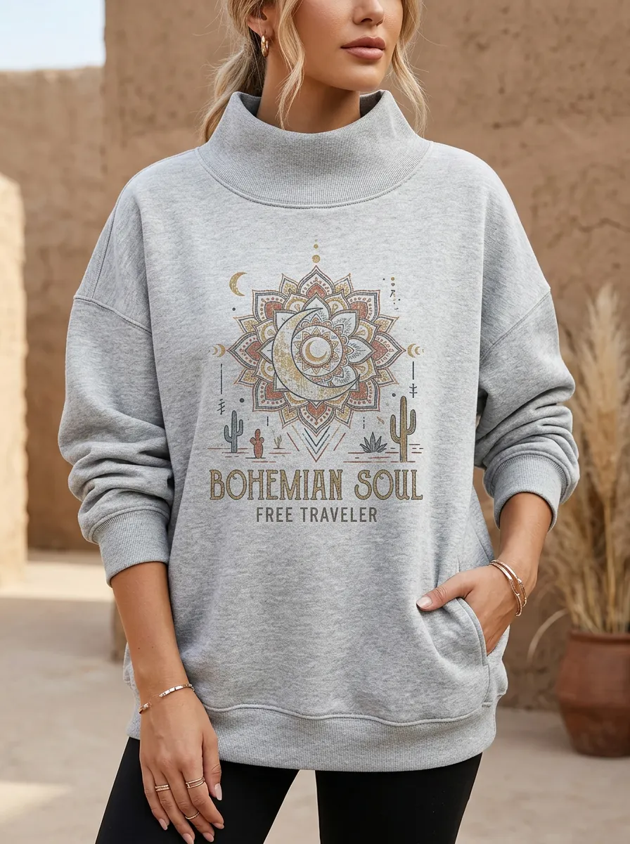 Bohemian Soul Moon Sweatshirt