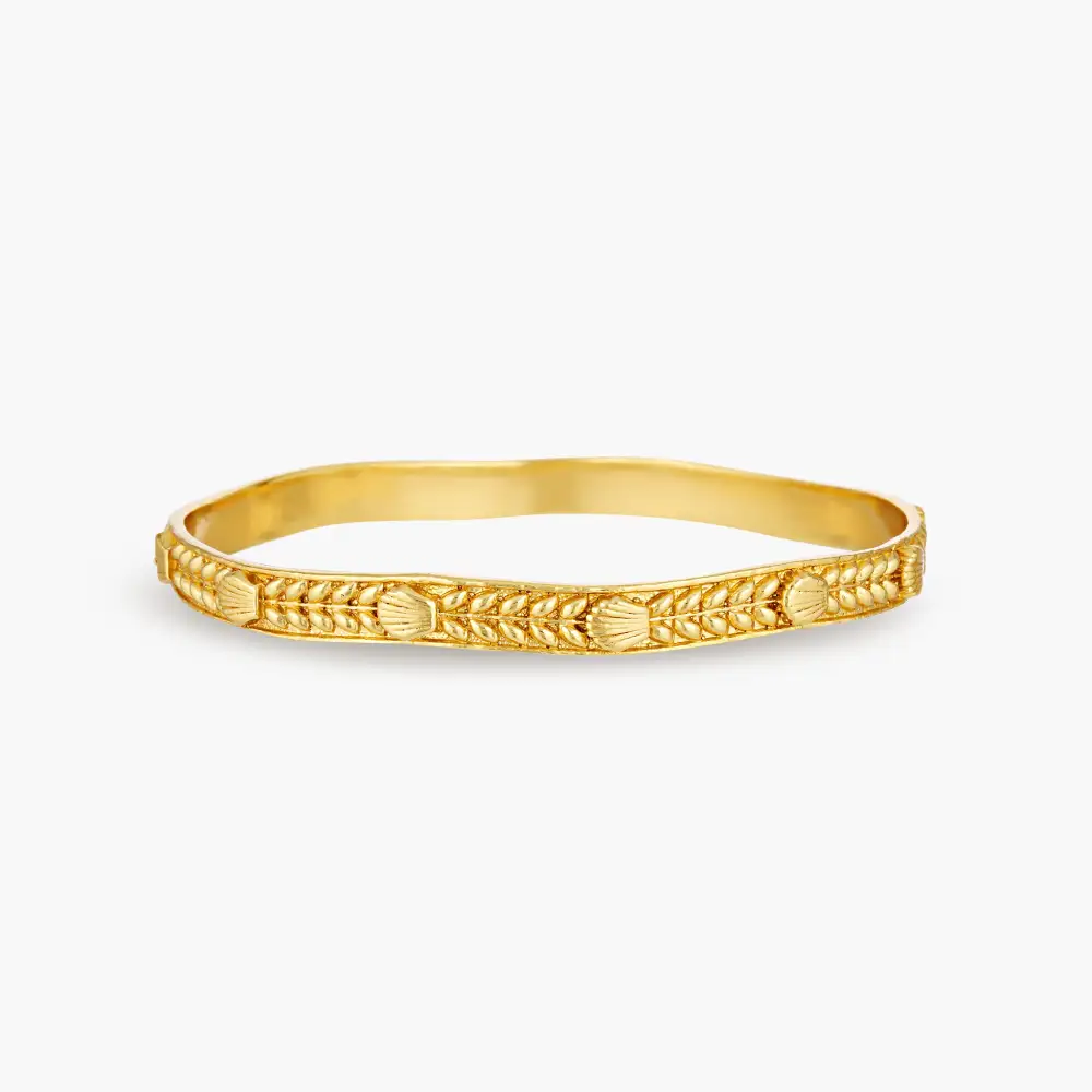 Shoreline Vermeil Shell Bangle