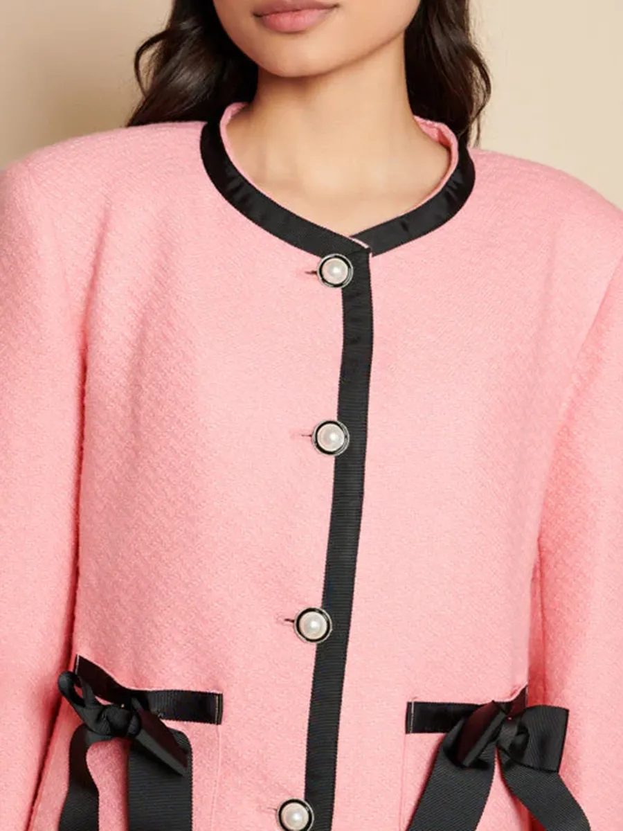Crew Neck Tweed Jacket
