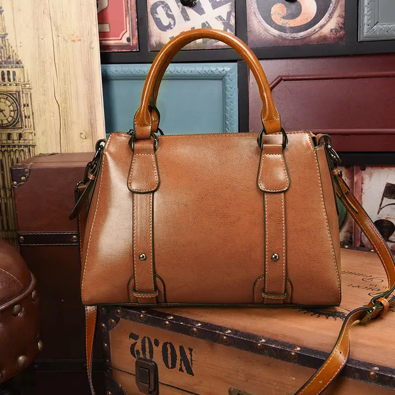 Structured Leather Crossbody Bag