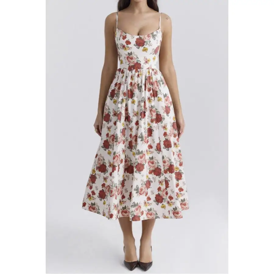 Spaghetti Strap Midi Dress