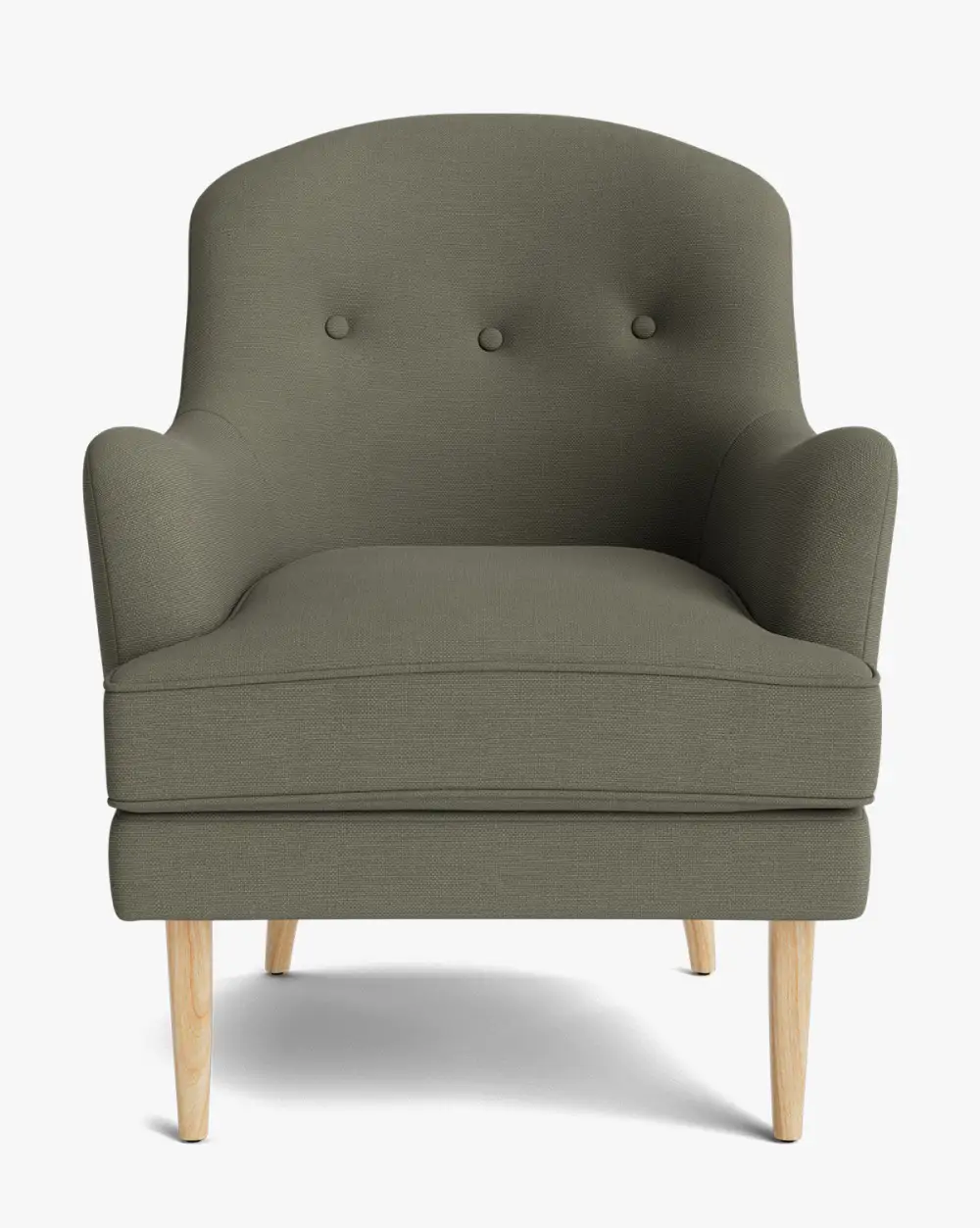 Tufted Wood Lounge Chair