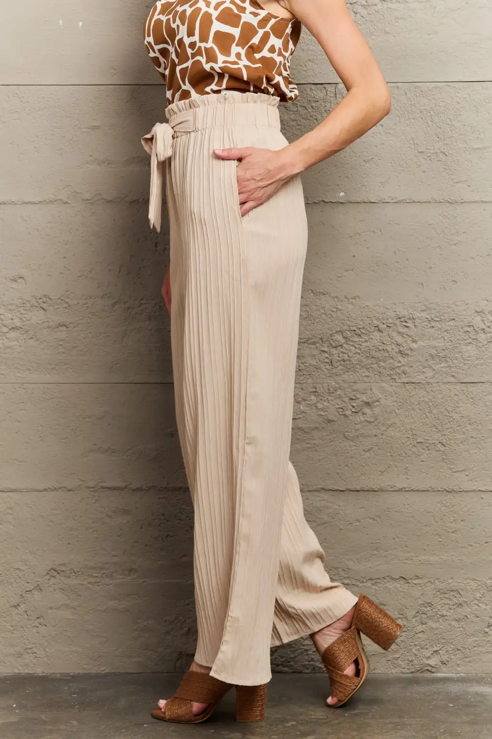 Tie Waist Casual Everyday Versatile Pants