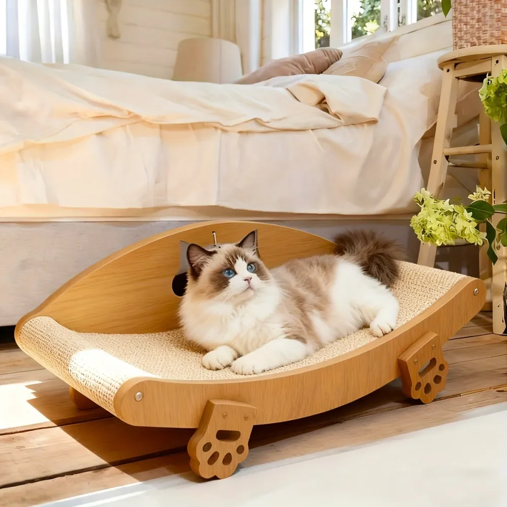 Dual-Use Cat Bed Scratcher