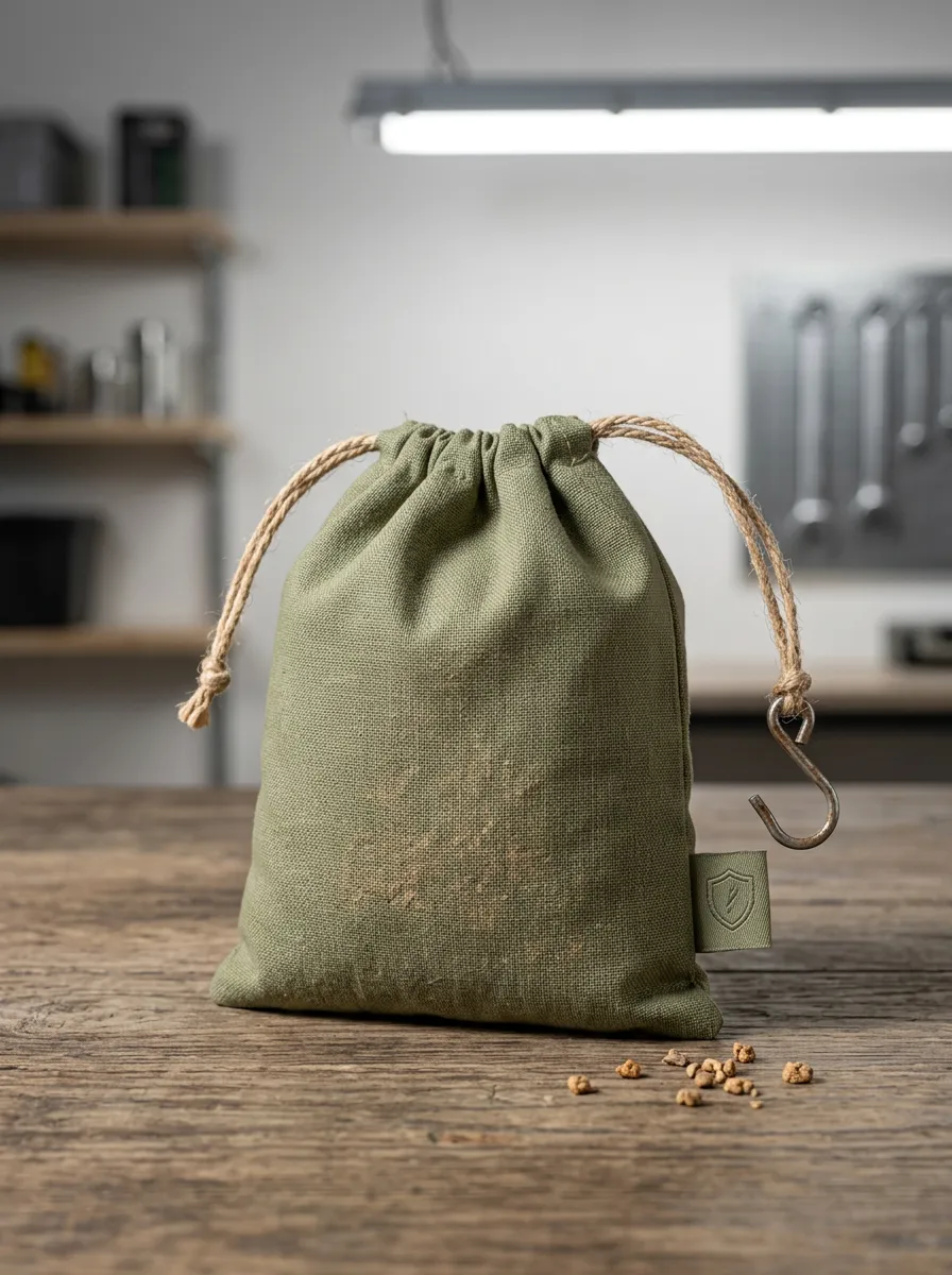 Olive Green Canvas Printed Mouse Repellent Pouch