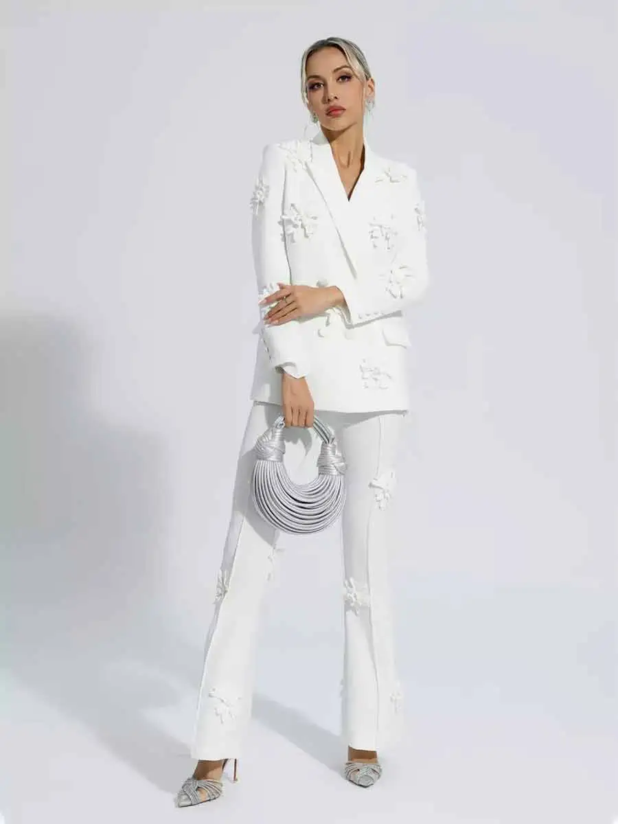 Heidi Jacquard Floral Suit Two Piece Set