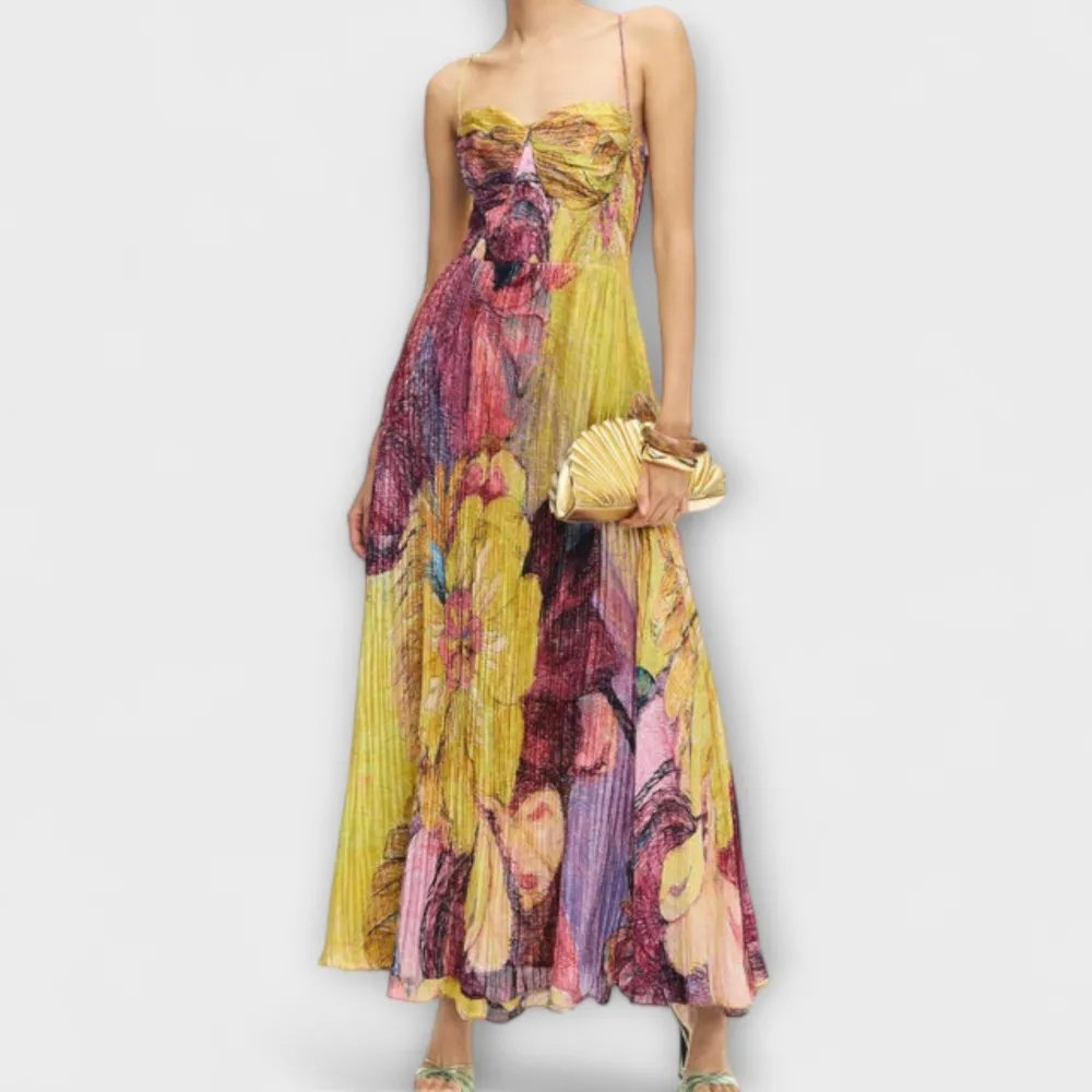 Floral Sleeveless Printed Maxi Dress