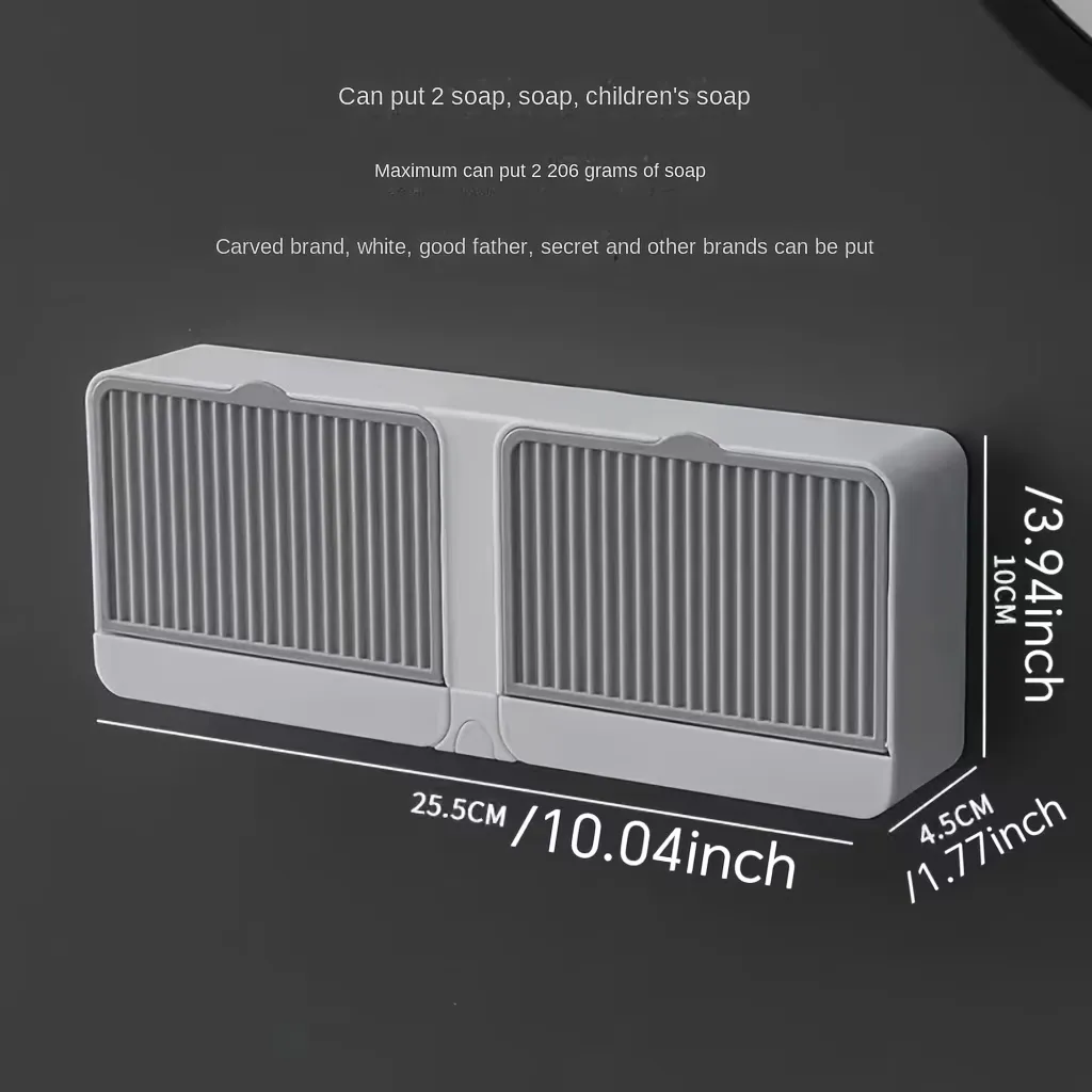 Wall-Mounted Dual Soap Dish