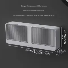 Wall-Mounted Dual Soap Dish
