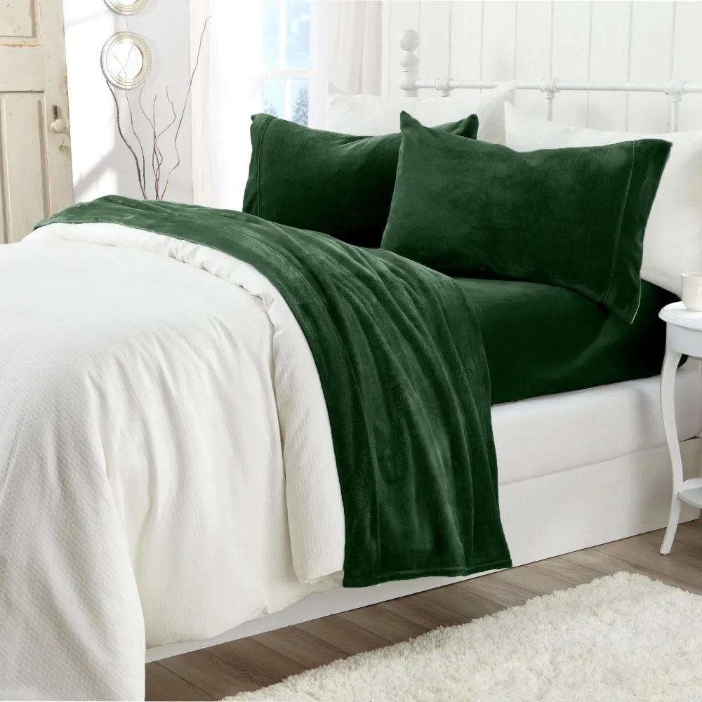 Refined Velvet Solid Sheet Bedding Set