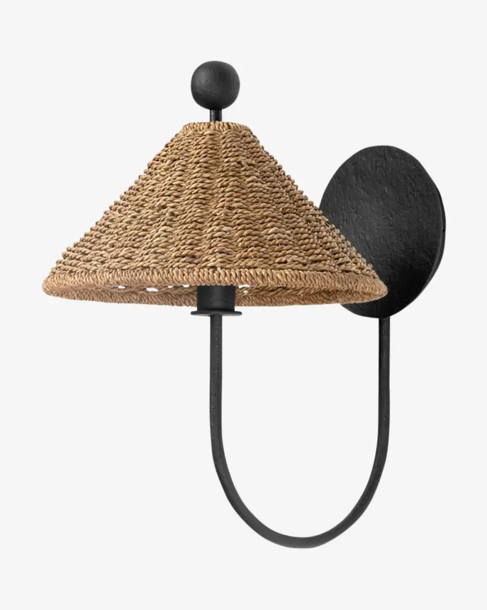 Woven-Shade Modern Wall Sconce