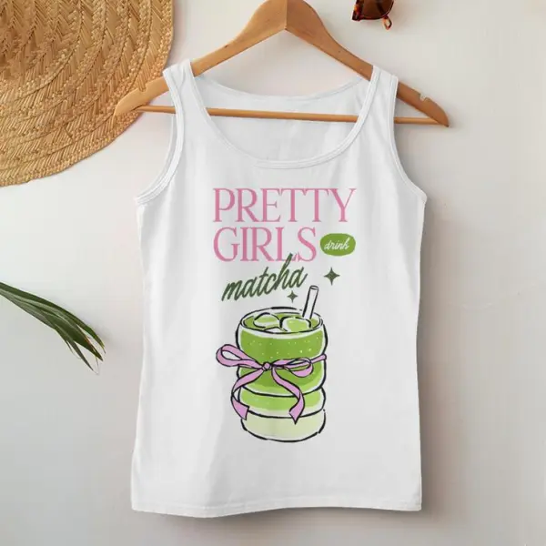 Drink Matcha Green Tea Costume Women Tank Top