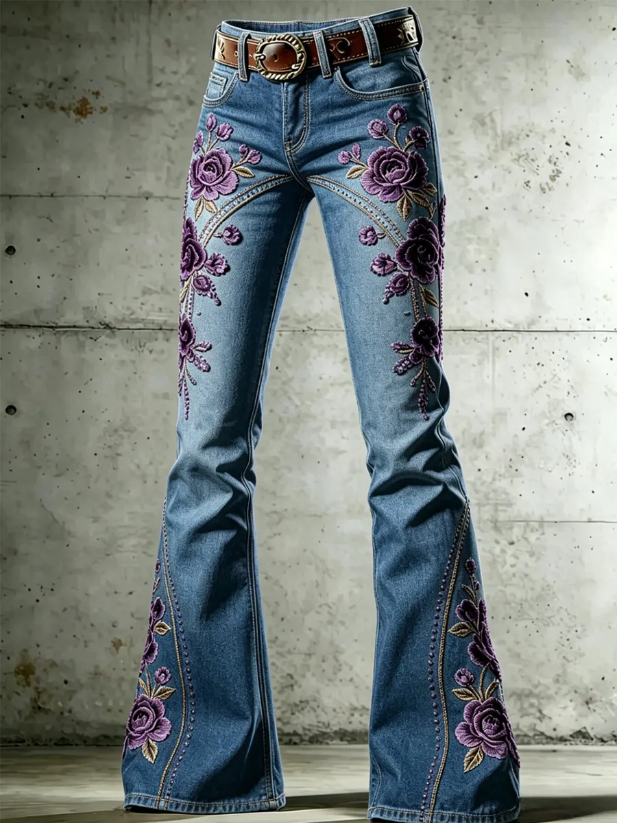 Women's Floral Casual Long Pants
