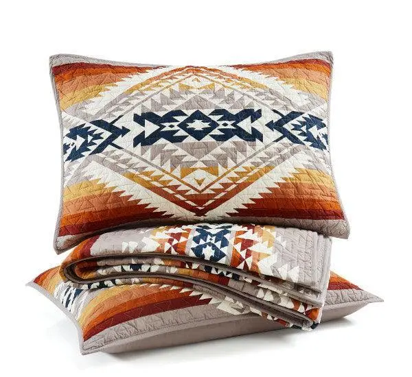 Balanced Quilted Geometric Quilt Set