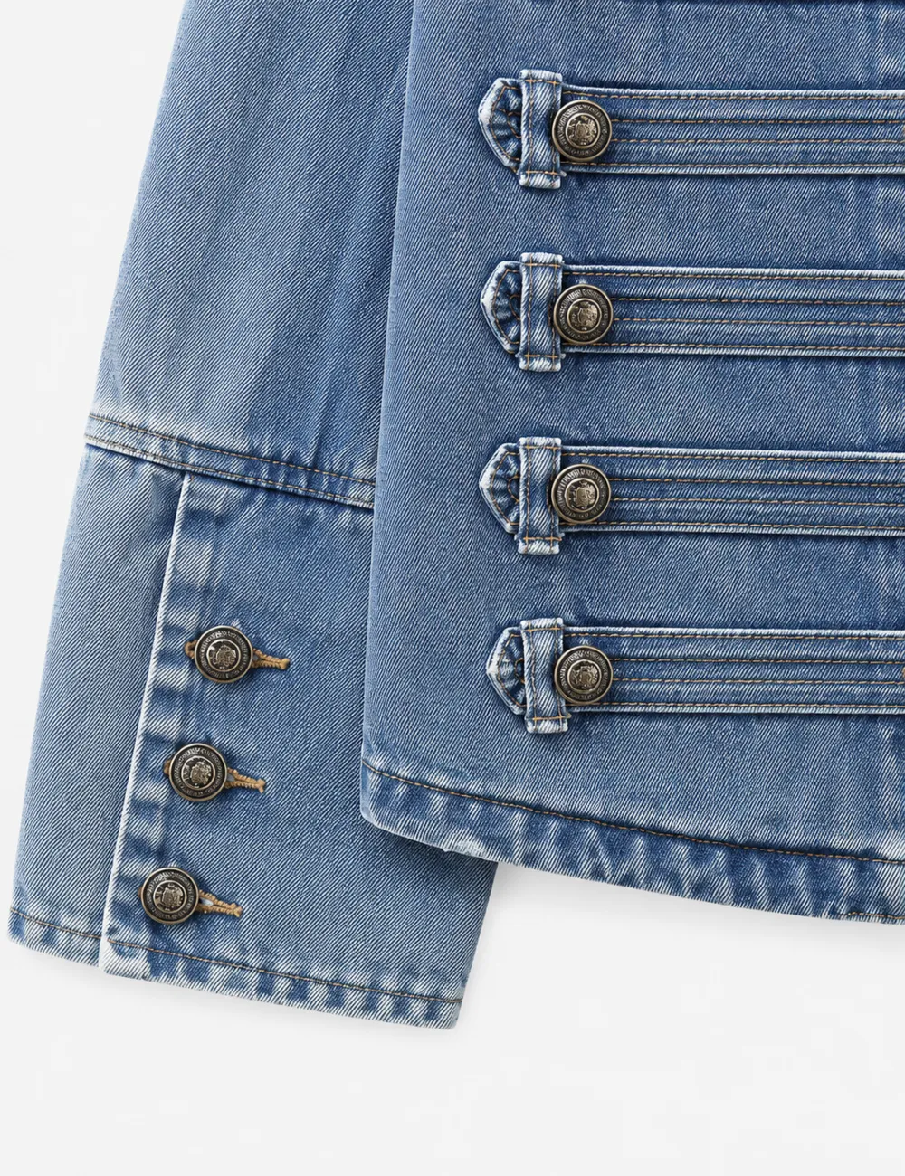Casual Button Front Long Sleeves Denim Jacket