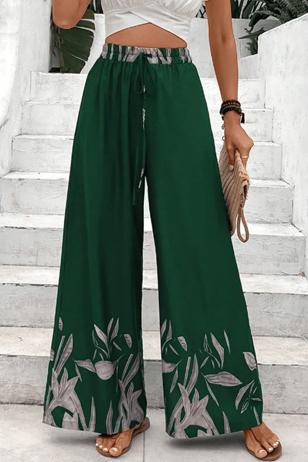 Everyday Tie Detail High Waist Pants