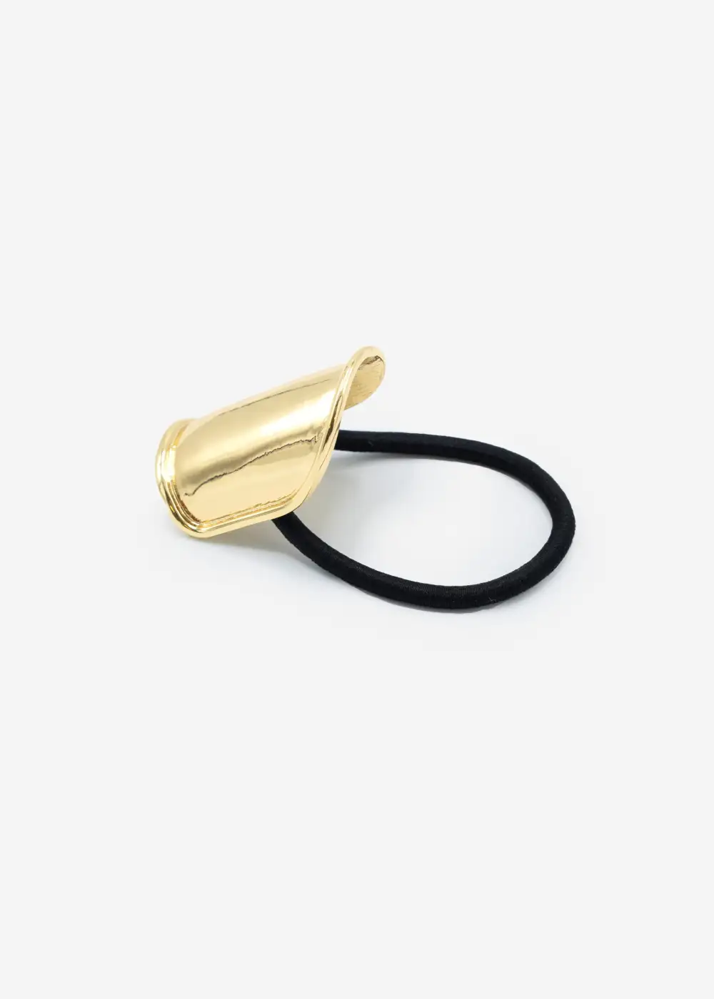 Gold Oval Design Hair Tie