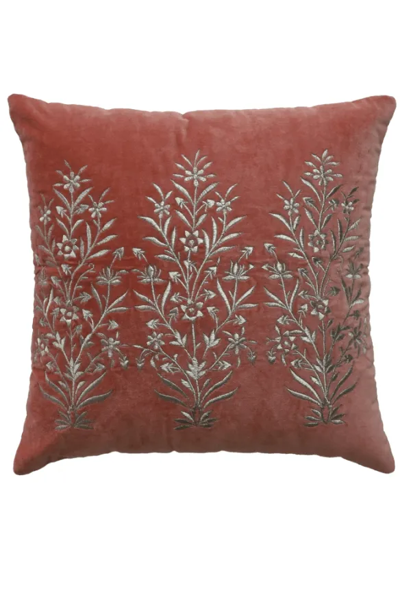 Artisan Detail Embroidered Velvet Decorative Cushion Cover