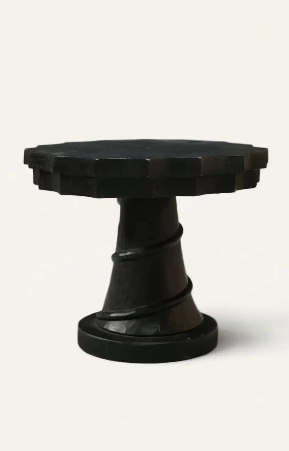 Floral Wood Cake Stand