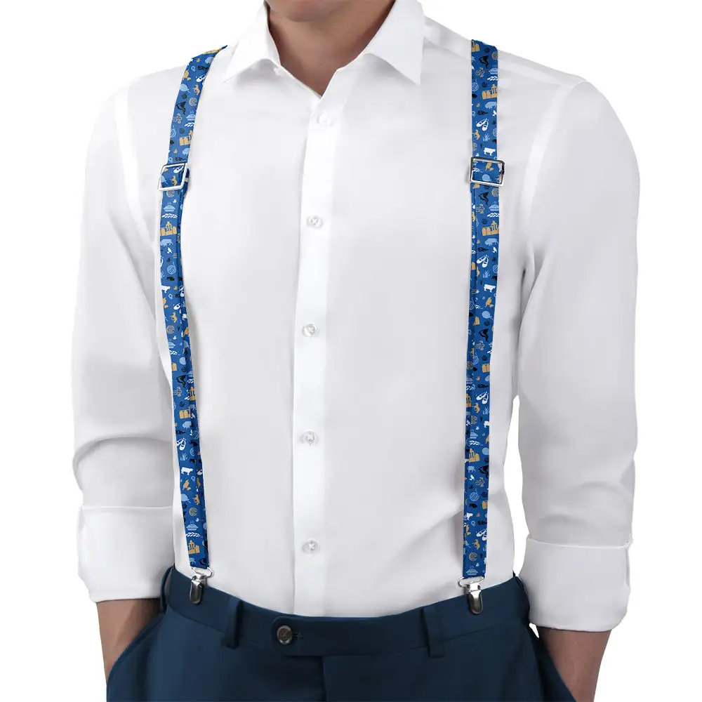 Folk Pattern Suspenders