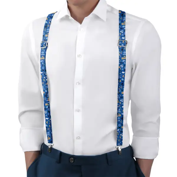 Folk Pattern Suspenders