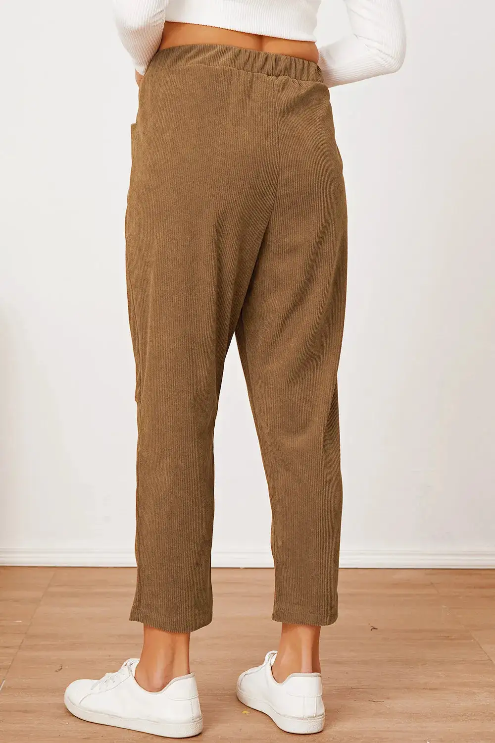 Everyday High Waist Pocket Detail Pants