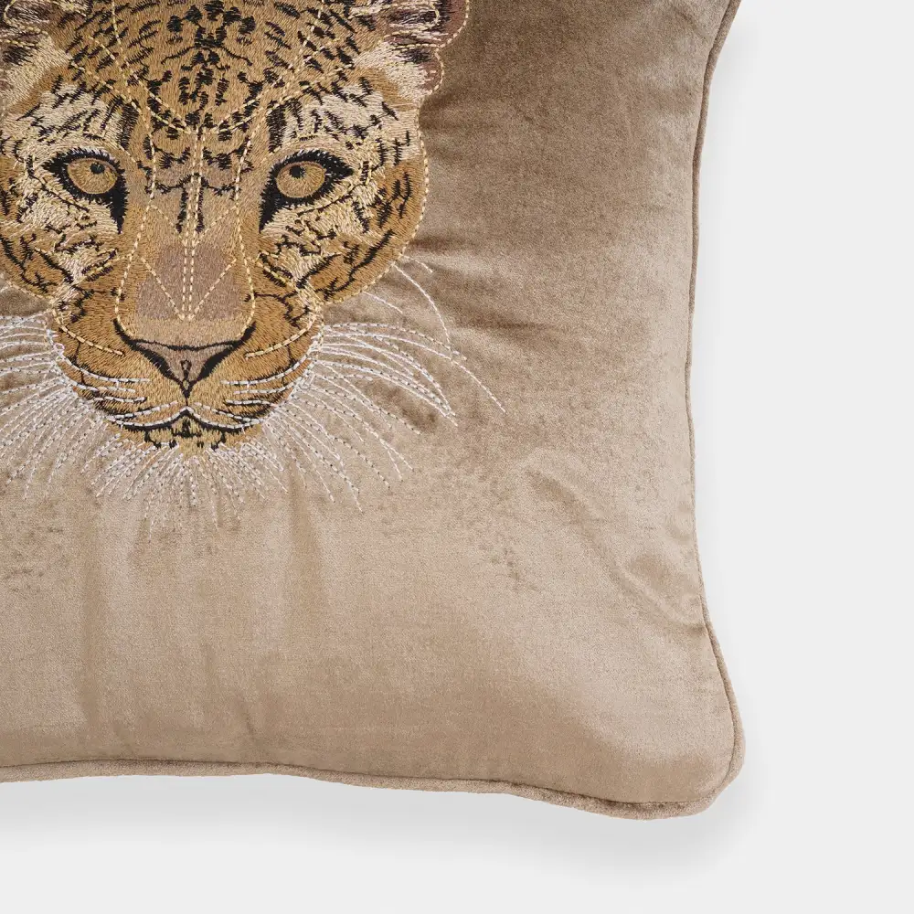 Taupe Leopard Accent Cushion Cover