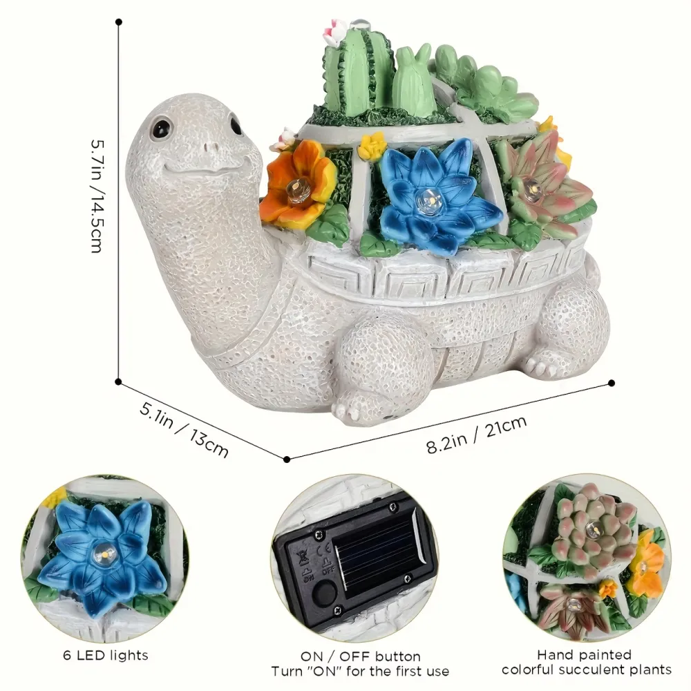 Solar Garden Turtle Decor