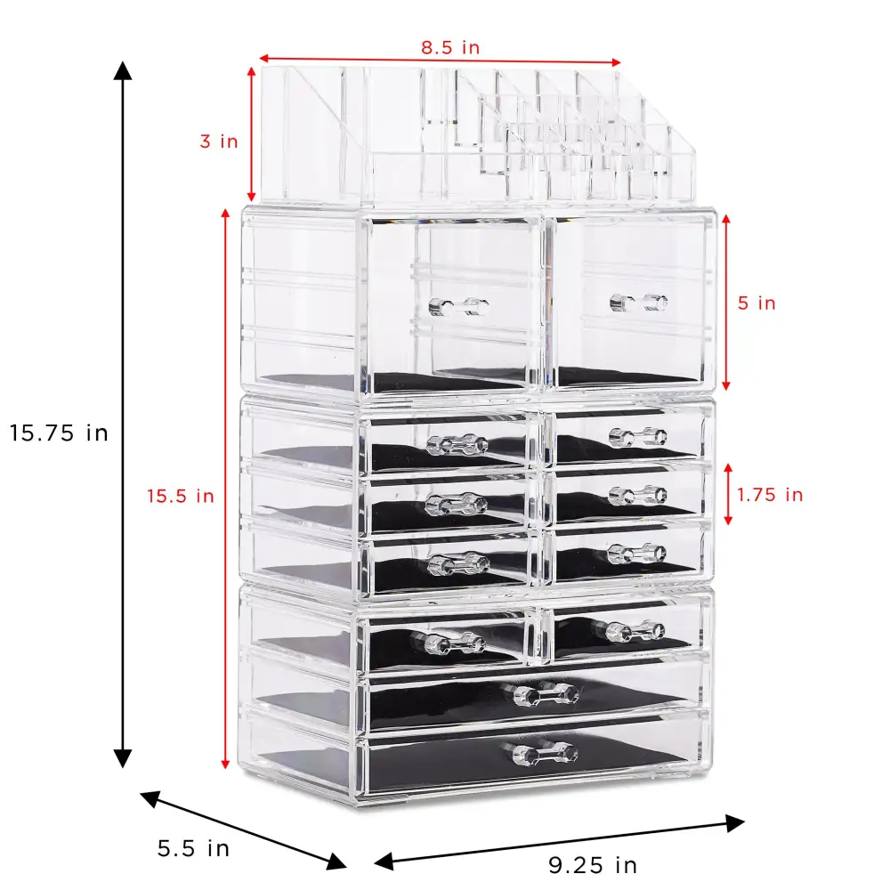 Clear Drawer Style Makeup Organizer