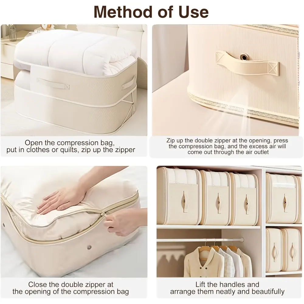 Space-Saving Bedding Storage Bin