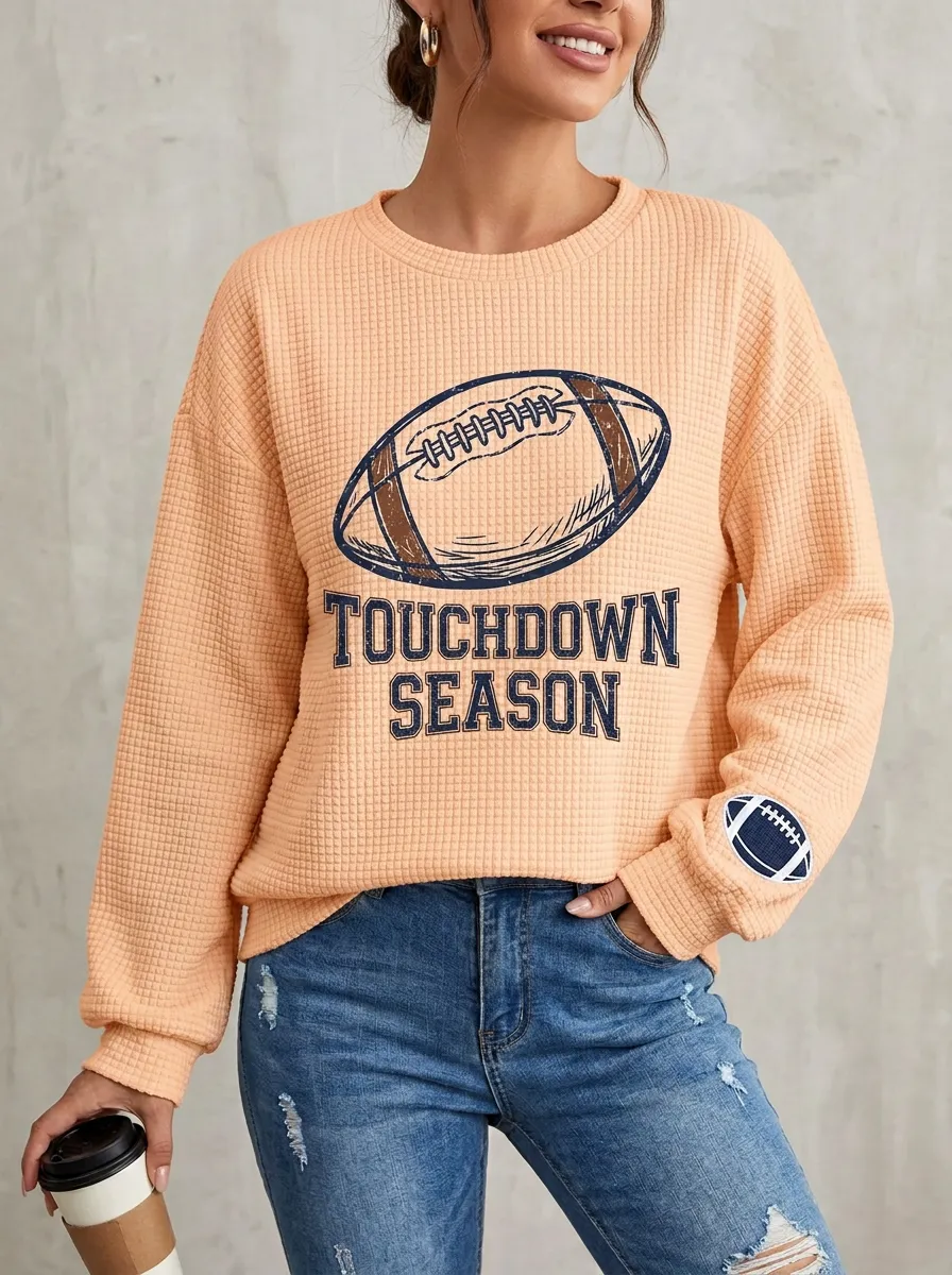 Football Graphic Casual Hoodie