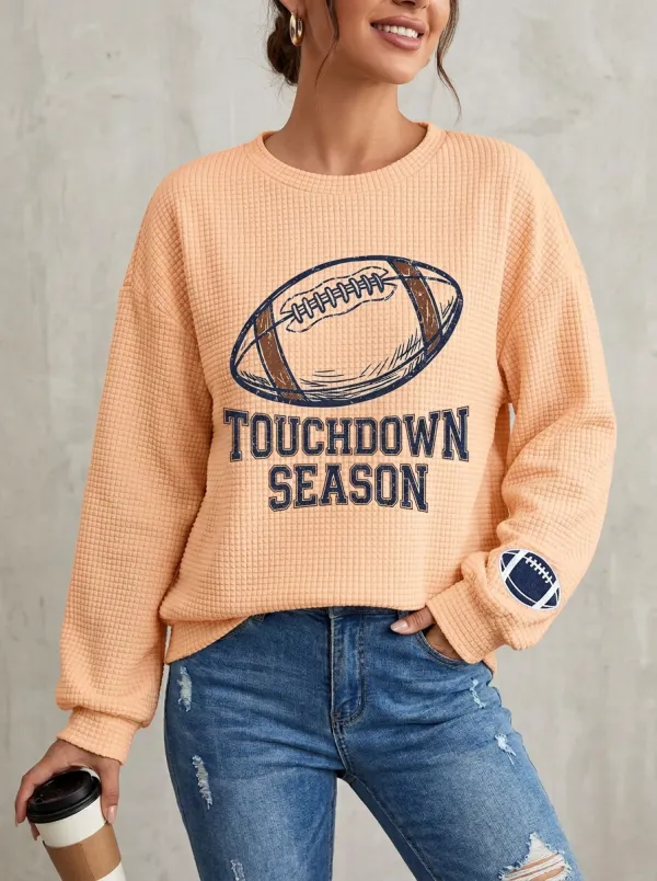 Football Graphic Casual Hoodie