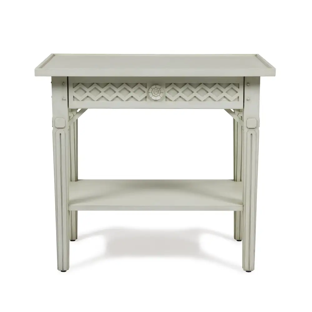 Diamond Pattern Drawer Side Table