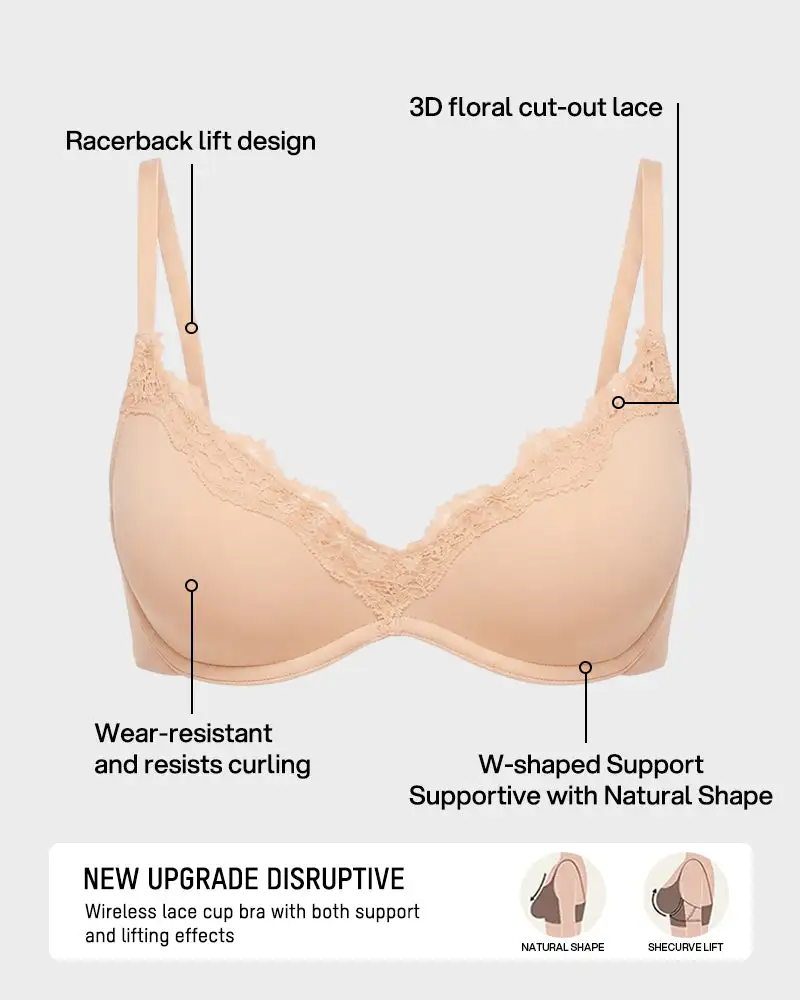 Deep V Lace Push-Up Bra