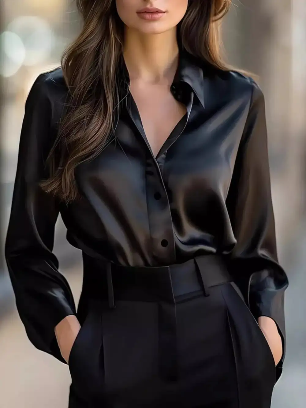 Button Down Collared Long Sleeve Shirt