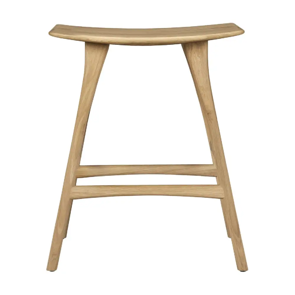 Structured Oak-Frame Counter Stool