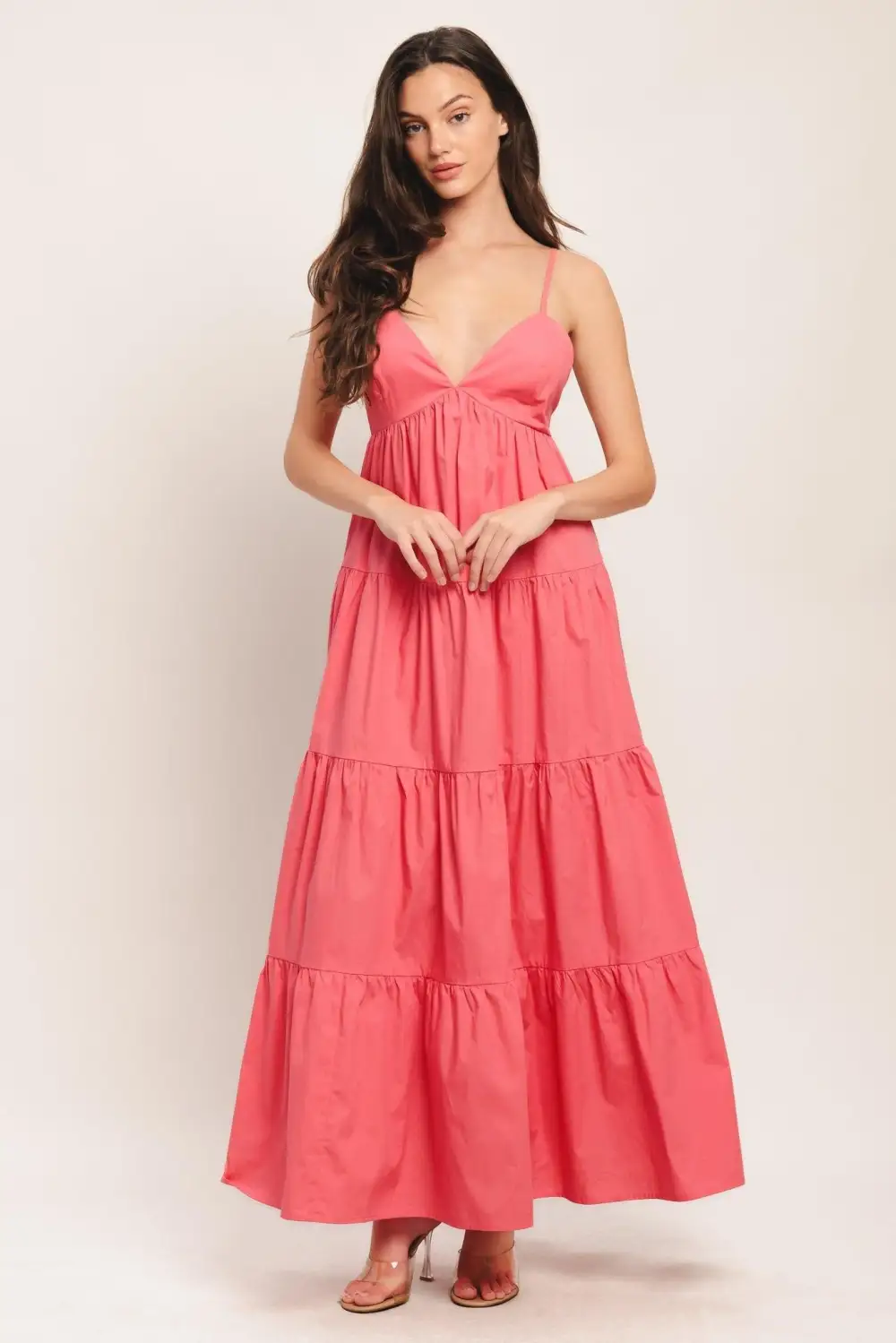 Modern Tiered Cotton Maxi Dress
