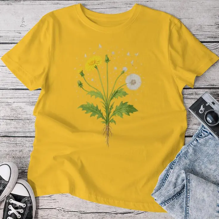 Vintage Wildflower Nature Plant Roots Women T-shirt