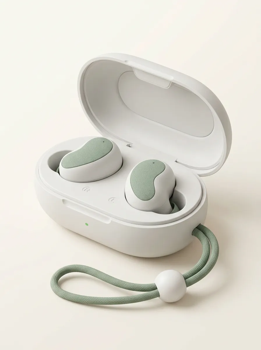 Minimalist Bean-Shaped Wireless Earbuds